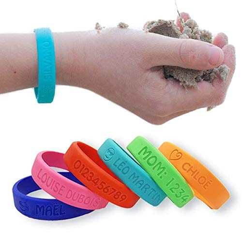 BIENMARQUER - Bracelet Identification SOS Personnalisable - Bracelet pour Enfant