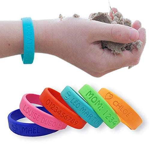 Bienmarquer - Bracelet Identification SOS Personnalisable - Bracelet pour Enfant