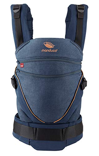 manduca XT Porte-Bébé > denimblue-toffee < Porte-Enfant ergonomique & physiologique