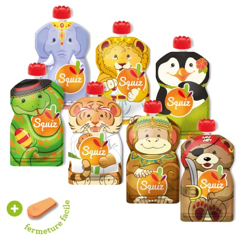 Lot de 7 Gourdes Réutilisables 130ml | Collection Carnaval |